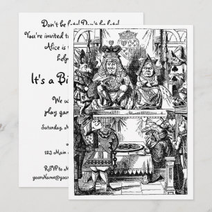 Ouderwetse Alice in Wonderland Meisje Verjaardagsf Kaart