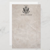 Ouderwetse Amerikaanse wapen briefpapier (Voorkant / Achterkant)