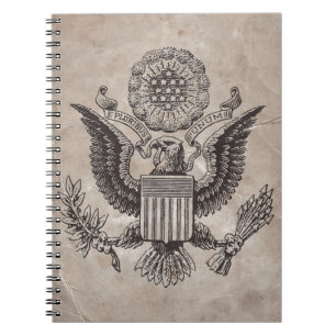 Ouderwetse Amerikaanse wapenschild Notitieboek