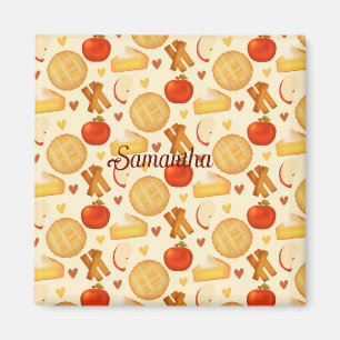 Ouderwetse appeltaart en ingrediënten magneet