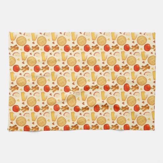 Ouderwetse appeltaart en ingrediënten theedoek (Horizontaal)