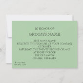 Ouderwetse Bachelor Party Kaart (Achterkant)