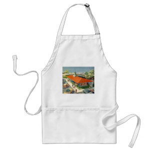 Ouderwetse bedrijfs-, 50s familierestaurant diner standaard schort