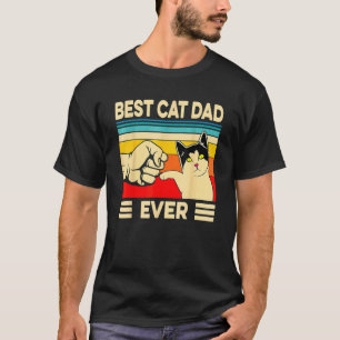 Ouderwetse Beste Kat Papa Ooit Kat Vader Vaderdag T-shirt
