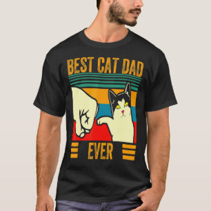 Ouderwetse Beste Kat Vader Ooit  Retro Kat Papa T-shirt