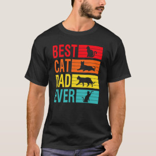 Ouderwetse Beste Kat Vader Ooit Retro Vaderdag Vka T-shirt