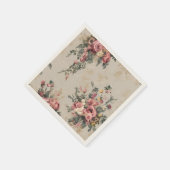 Ouderwetse Bloemen Servet (Hoek)