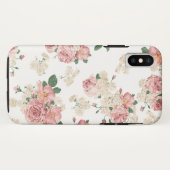 Ouderwetse bloemenprint Case-Mate iPhone case (Achterkant (horizontaal))