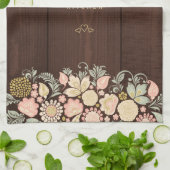 Ouderwetse bloemige elegante rustieke country theedoek (Gevouwen)