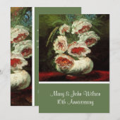 Ouderwetse bloemige jubileumviering, Van Gogh Kaart (Voorkant / Achterkant)