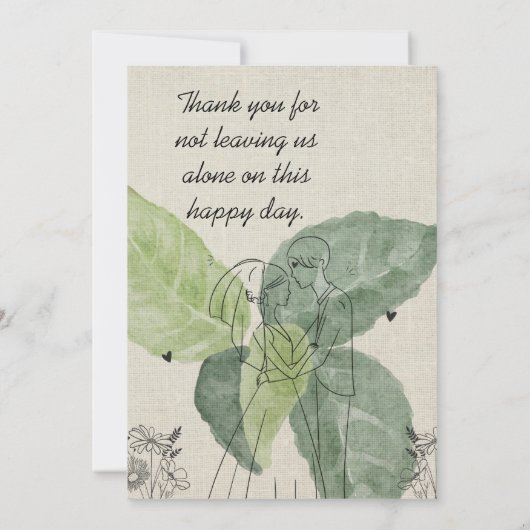 Ouderwetse Bloemige Rustieke Bruiloft Aankondiging (Achterkant)