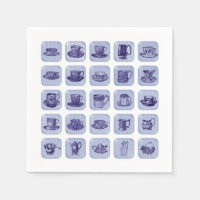 Ouderwetse Blue China Teacups Tea Party