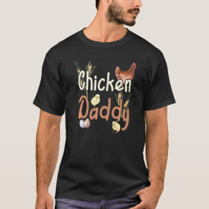 Ouderwetse boerderij waterverf kippenvader t-shirt