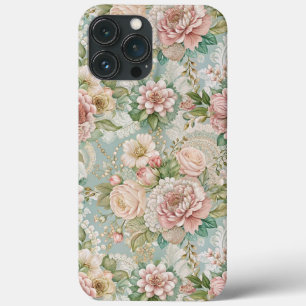 Ouderwetse botanische afbeeldingen, Meisjesachtig iPhone 13 Pro Max Hoesje