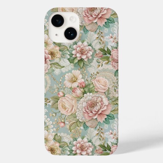 Ouderwetse botanische afbeeldingen, Meisjesachtig Case-Mate iPhone Case (Achterkant)