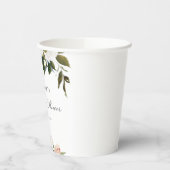 Ouderwetse botanische bloem bruidsfeestje papieren bekers (Links)