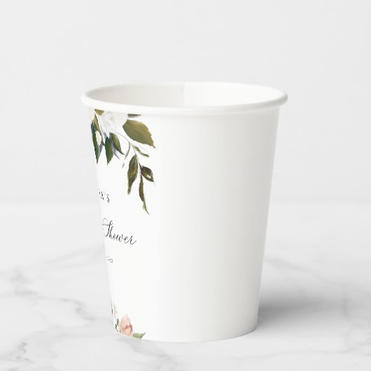 Ouderwetse botanische bloem bruidsfeestje papieren bekers (Links)