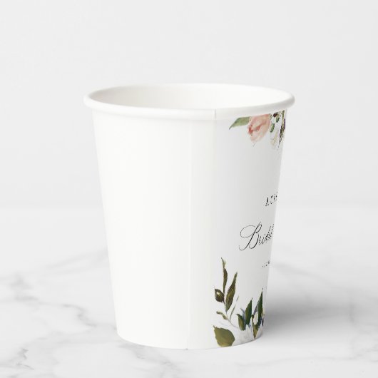 Ouderwetse botanische bloem bruidsfeestje papieren bekers (Rechts)
