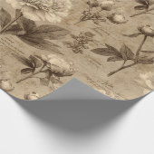 Ouderwetse botanische bloempatroon (2) cadeaupapier (Hoek)