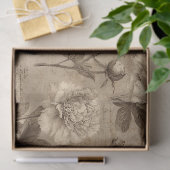 Ouderwetse botanische bloempatroon (2) tissuepapier (Geschenk)