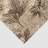 Ouderwetse botanische bloempatroon (2) tissuepapier (Detail)