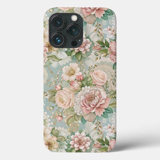 Ouderwetse Botanische, Meisjesachtig Case-Mate iPhone Case (Achterkant)