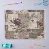 Ouderwetse botanische patchwork rustiek (1) tissuepapier (Craft)