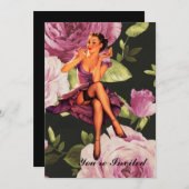 Ouderwetse Bruilofts Bruidsshower Jonggezellenfees Kaart (Voorkant / Achterkant)