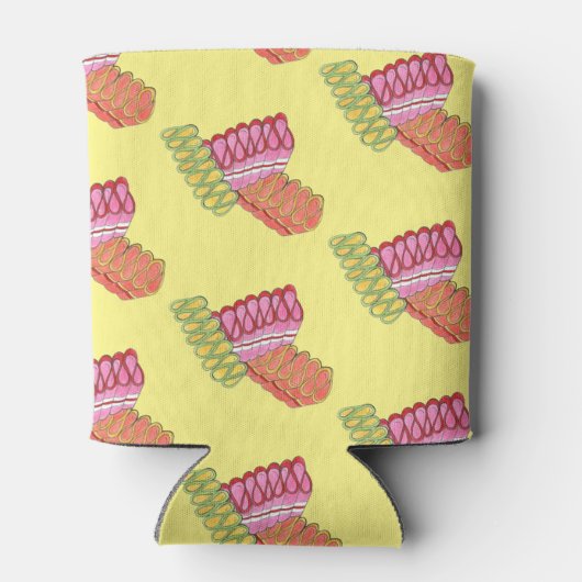 Ouderwetse Christmas Ribbon Snoep Vakantie Zoet Blikjeskoeler (Achterkant)