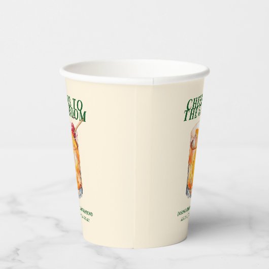 Ouderwetse cocktail vrijgezellenweekend papieren bekers (Rechts)