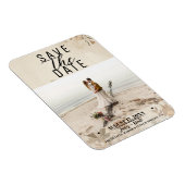 Ouderwetse Delicate Bloem Botanische Boho Bruiloft Magneet (Rechterzijde)