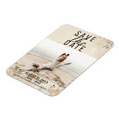 Ouderwetse Delicate Bloem Botanische Boho Bruiloft Magneet (Linkerzijde)