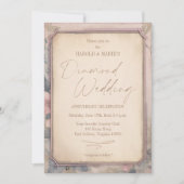  ouderwetse diamanten bruiloft foto kaart (Voorkant)