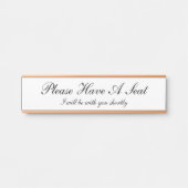 Ouderwetse en traditionele "Neem alstublieft plaat Deurbordje (Voorkant)