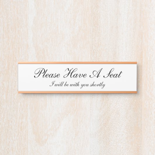 Ouderwetse en traditionele "Neem alstublieft plaat Deurbordje (Voorkant)