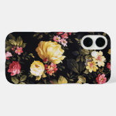 Ouderwetse Floral Fabric Hoesje-Mate iPhone Case (Achterkant (horizontaal))