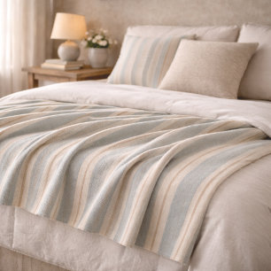 Ouderwetse Frans Blauw & Bruin - Neutrale Boerderi Fleece Deken