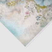 Ouderwetse gemengde media blauwe, roze, witte bloe tissuepapier (Detail)