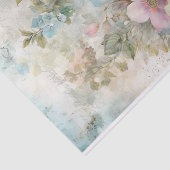 Ouderwetse gemengde techniek blauwe, roze, witte b tissuepapier (Detail)