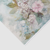 Ouderwetse gemengde techniek blauwe, roze, witte b tissuepapier (Detail)