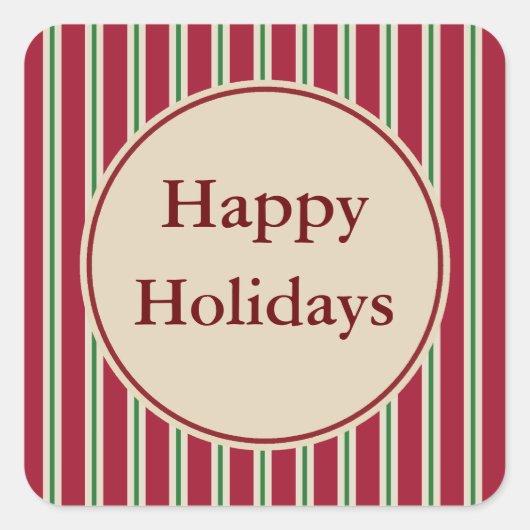 Ouderwetse gestreepte vakantie Stickers (Voorkant)