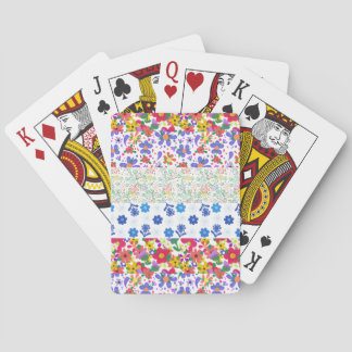 Ouderwetse gewatteerde bloemranden Schattige Pokerkaarten