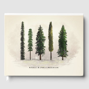 Ouderwetse groene bossen, landelijke houtachtige b gastenboek