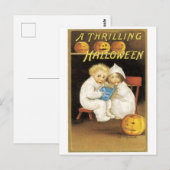 ouderwetse halloween, Boy & Girl Briefkaart (Voorkant / Achterkant)