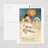 ouderwetse Halloween Briefkaart (Voorkant / Achterkant)