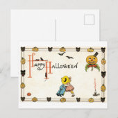 ouderwetse halloween, paar briefkaart (Voorkant / Achterkant)