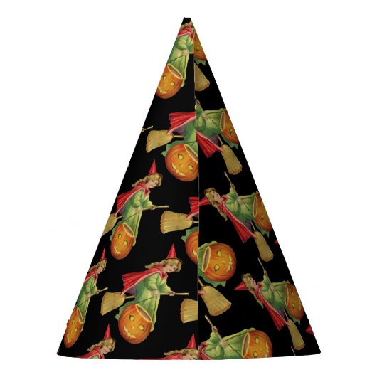 ouderwetse Halloween, witch girl Feesthoedjes (Achterkant)