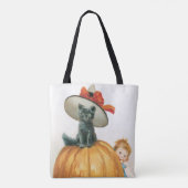 ouderwetse halloween, witkat tote bag (Achterkant)