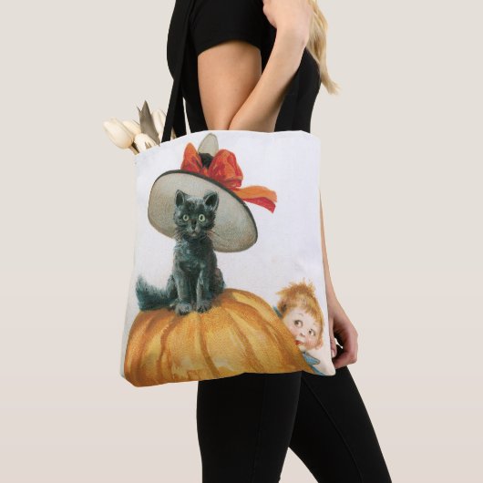 ouderwetse halloween, witkat tote bag (Dichtbij)