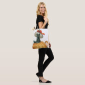 ouderwetse halloween, witkat tote bag (Op model)